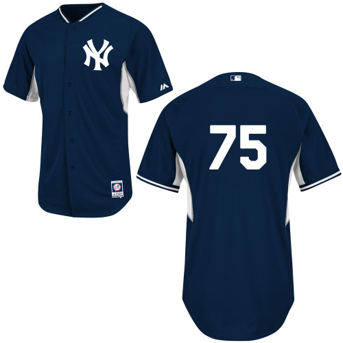 Manny Banuelos #75 MLB Jersey-New York Yankees Men's Authentic Navy Cool Base BP Baseball Jersey